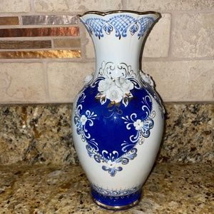 HANDMADE 24K PLATED GOLD UNIQUE SIGNED BY AUTHOR VASE